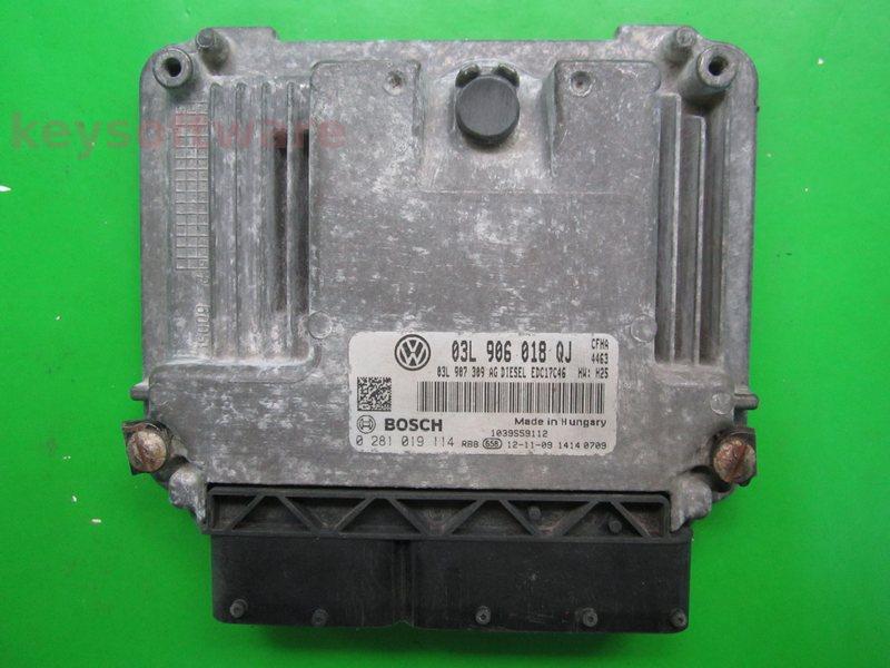 ECU Skoda Yeti 2.0TDI 03L906018QJ 0281019114 EDC17C46 CFHA H25