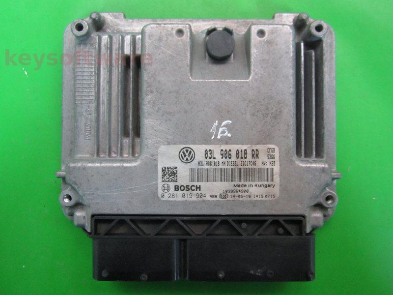 ECU Skoda Superb 2.0TDI 03L906018RR 0281019904 EDC17C46 CFGB H28