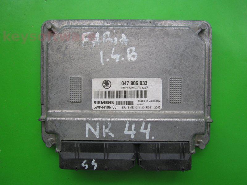 ECU Skoda Fabia 1.4 047906033 5WP44196 SIMOS 3PB