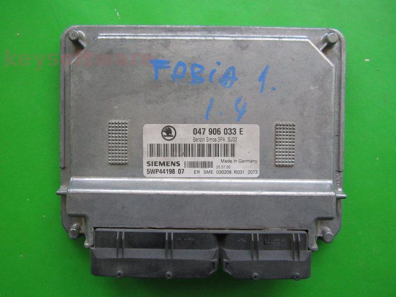 ECU Skoda Fabia 1.4 047906033E 5WP44198 SIMOS 3PA AZF