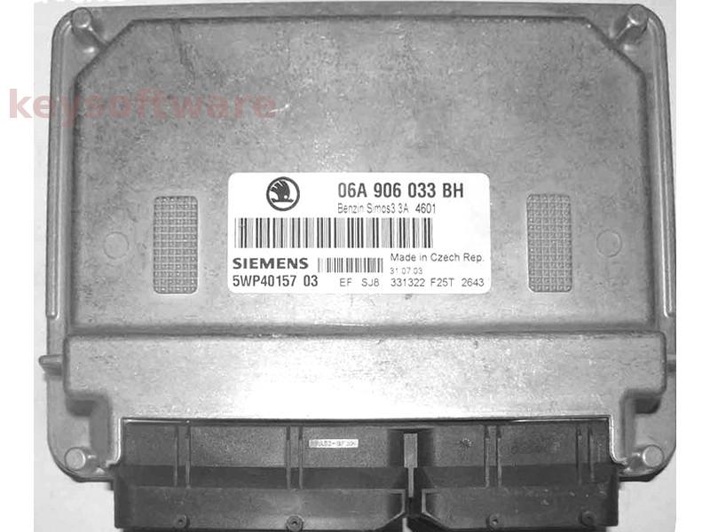 ECU Skoda Octavia 1.6 06A906033BH 5WP40157 SIMOS 3.3A BFQ {