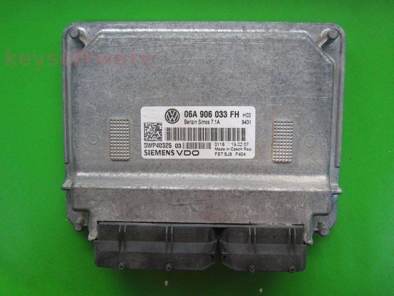 ECU Skoda Octavia 1.6 06A906033FH 5WP40325 SIMOS 7.1A BSE