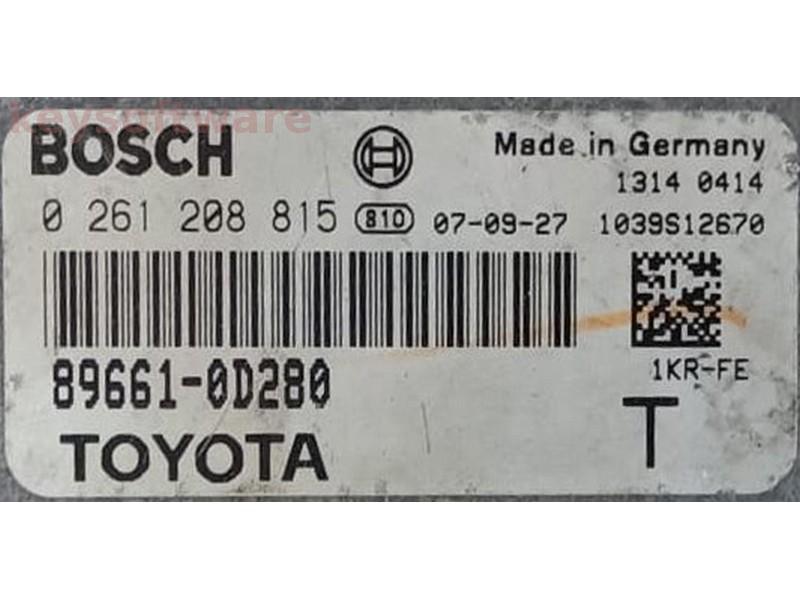 ECU Toyota Yaris 1.0 89661-0D280 0261208815 ME7.9.51 {