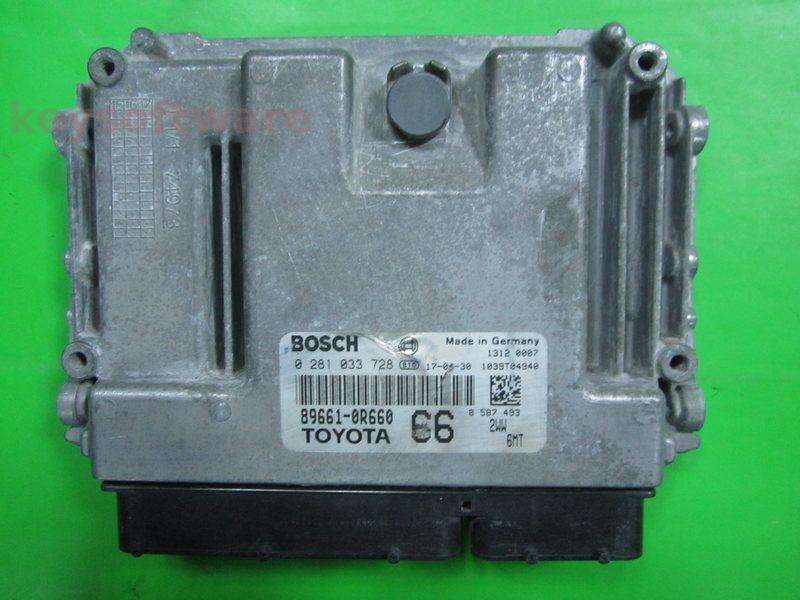 ECU Toyota RAV4 2.0D4D 89661-0R660 0281033728 EDC17C73