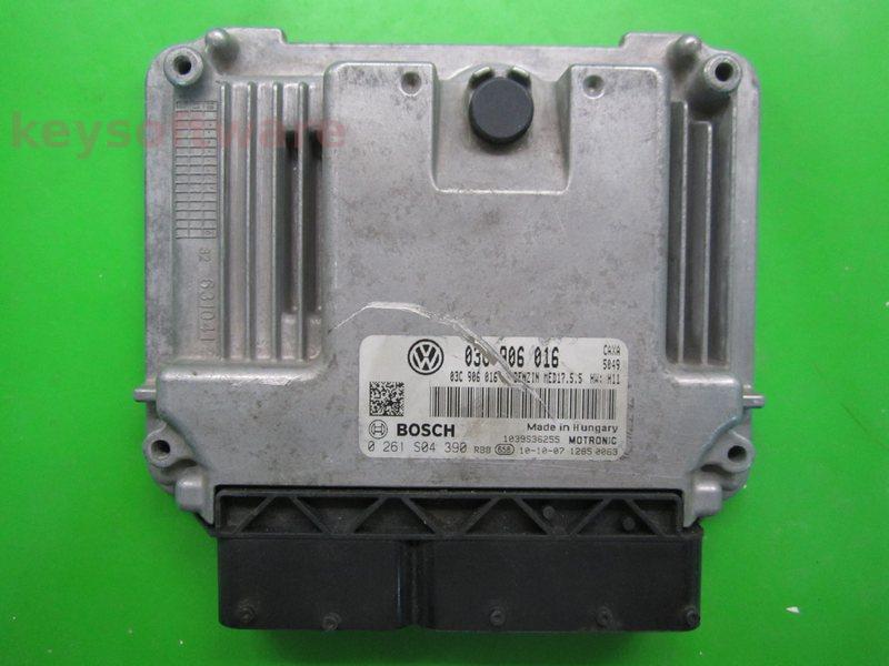 ECU VW Golf6 1.4 03C906016 0261S04390 MED17.5.5 CAXA H11