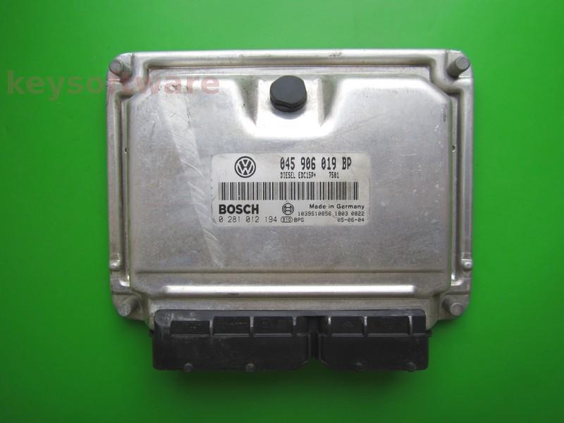 ECU VW Polo 1.4TDI 045906019BP 0281012194 EDC15P+ BNM }