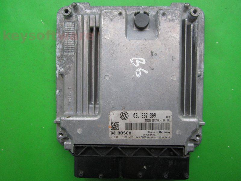 ECU VW Passat 2.0TDI 03L907309 0281015029 EDC17CP14 CBBB H01}