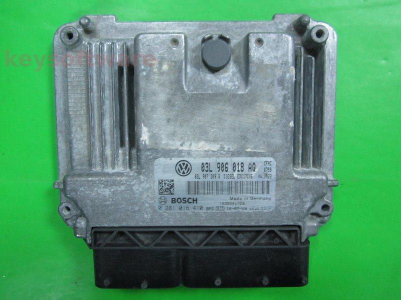 ECU VW Scirocco 2.0TDI 03L906018AQ 0281016410 EDC17C46 CFHC H22