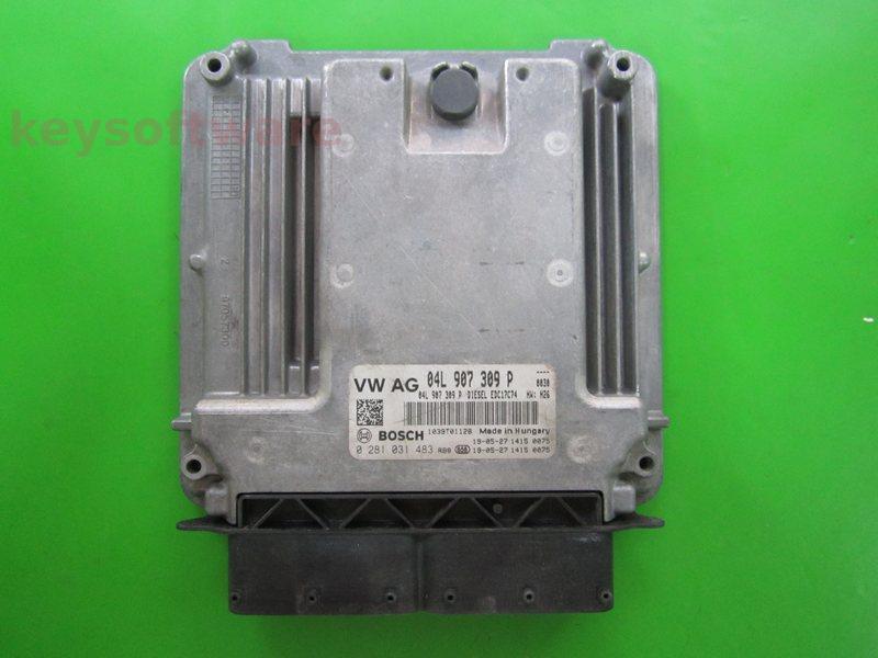 ECU VW Tiguan 2.0TDI 04L907309P 0281031483 EDC17C74 H26