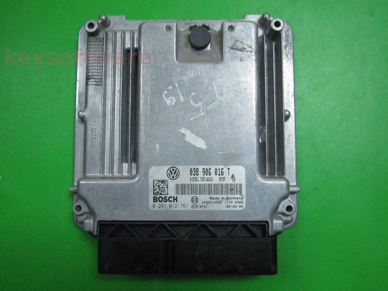 ECU VW T5 1.9TDI 038906016T 0281012761 EDC16U31 BRS +}