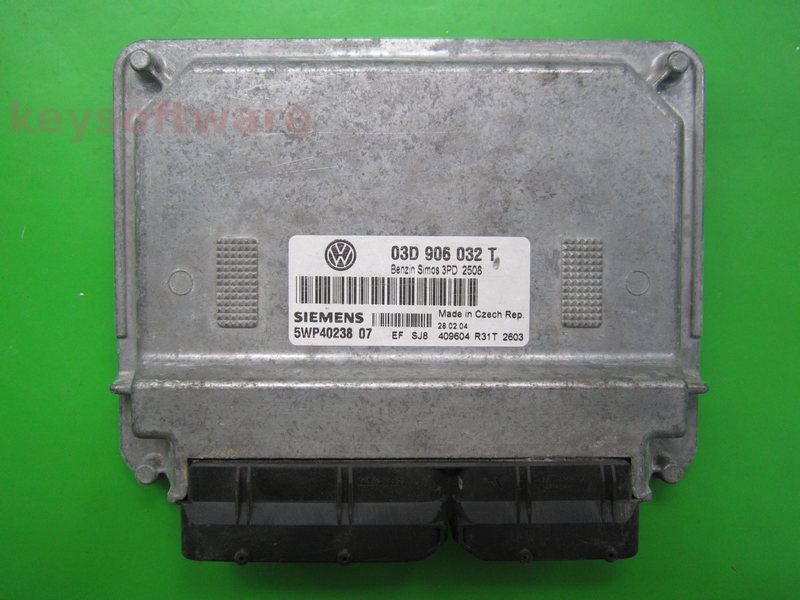 ECU VW Polo 1.2 03D906032T 5WP40238 SIMOS 3PD