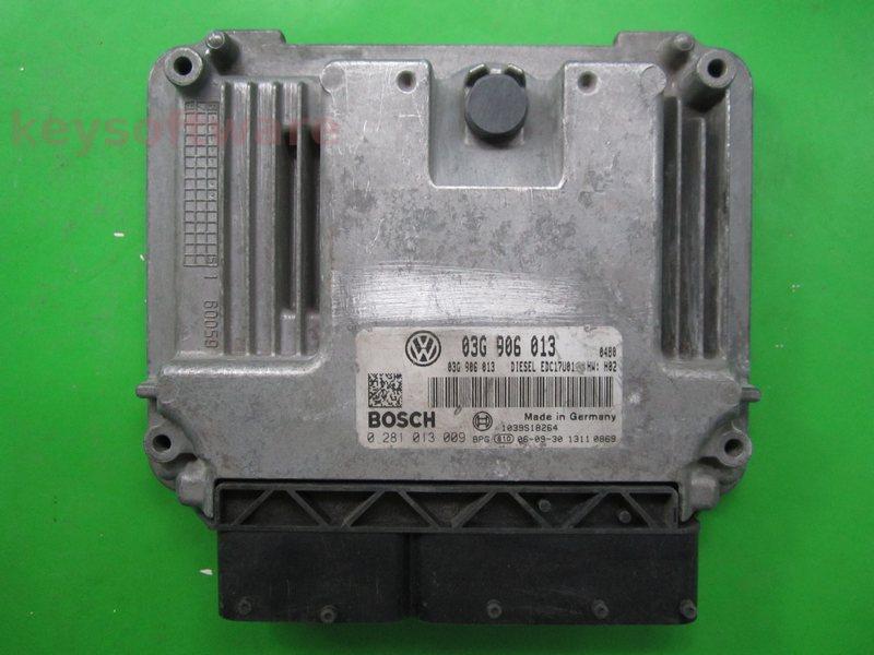 ECU VW Polo 1.9TDI 03G906013 0281013009 EDC17U01 BMT H02