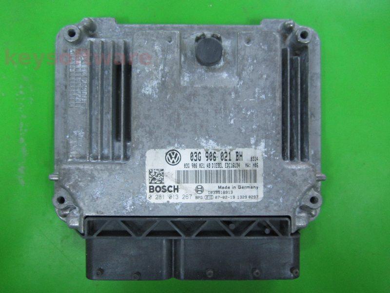 ECU VW Touran 1.9TDI 03G906021BH 0281013267 EDC16U34 BLS H06