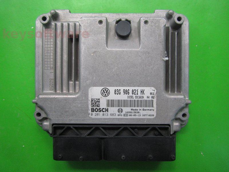 ECU VW Touran 1.9TDI 03G906021HK 0281013683 EDC16U34 BLS H02