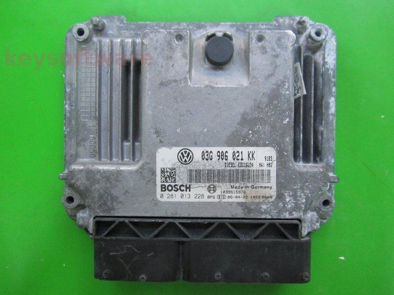 ECU VW Golf5 2.0TDI 03G906021KK 0281013228 EDC16U34 BKD H02