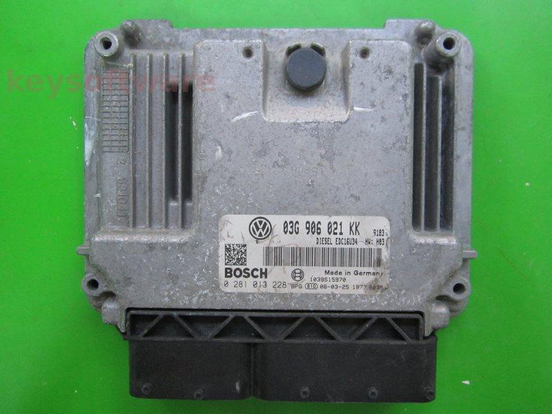 ECU VW Golf5 2.0TDI 03G906021KK 0281013228 EDC16U34 BKD H03