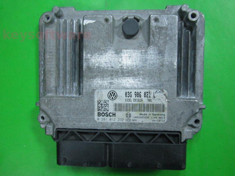 ECU VW Golf5 1.9TDI 03G906021L 0281012232 EDC16U34