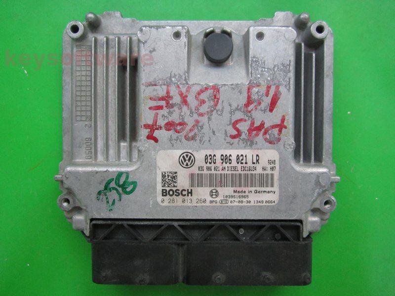 ECU VW Passat 1.9TDI 03G906021LR 0281013260 EDC16U34 BXE H07