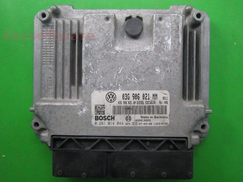 ECU VW Touran 1.9TDI 03G906021MM 0281014044 EDC16U34 BXE H06