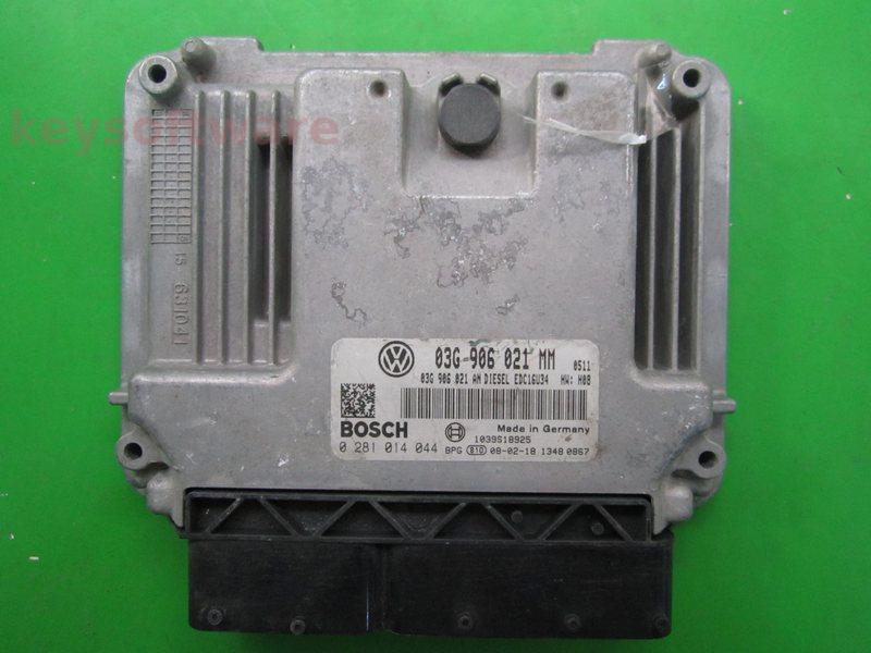 ECU VW Touran 1.9TDI 03G906021MM 0281014044 EDC16U34 BXE H08