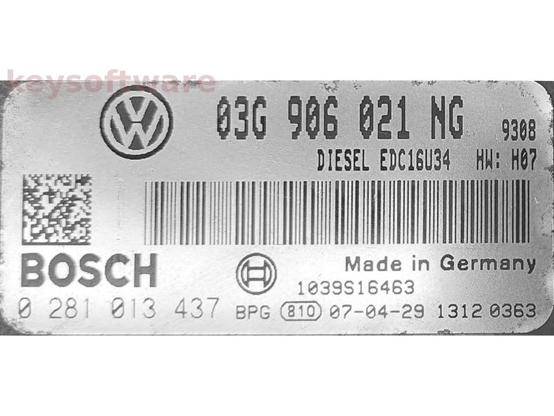 ECU VW Passat 1.9TDI 03G906021NG 0281013437 EDC16U34 BLS H07 {