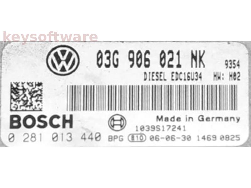 ECU VW Passat 2.0TDI 03G906021NK 0281013440 EDC16U34 BMP H02{