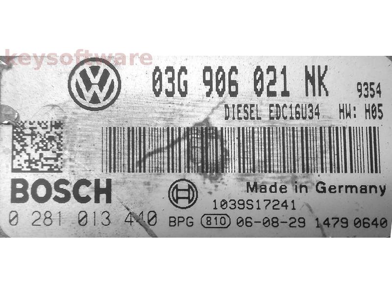 ECU VW Passat 2.0TDI 03G906021NK 0281013440 EDC16U34 BMP H05{