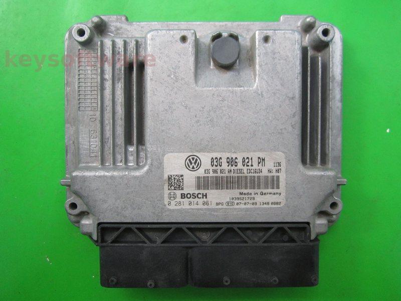 ECU VW Golf5 1.9TDI 03G906021PM 0281014061 EDC16U34 BXE H07