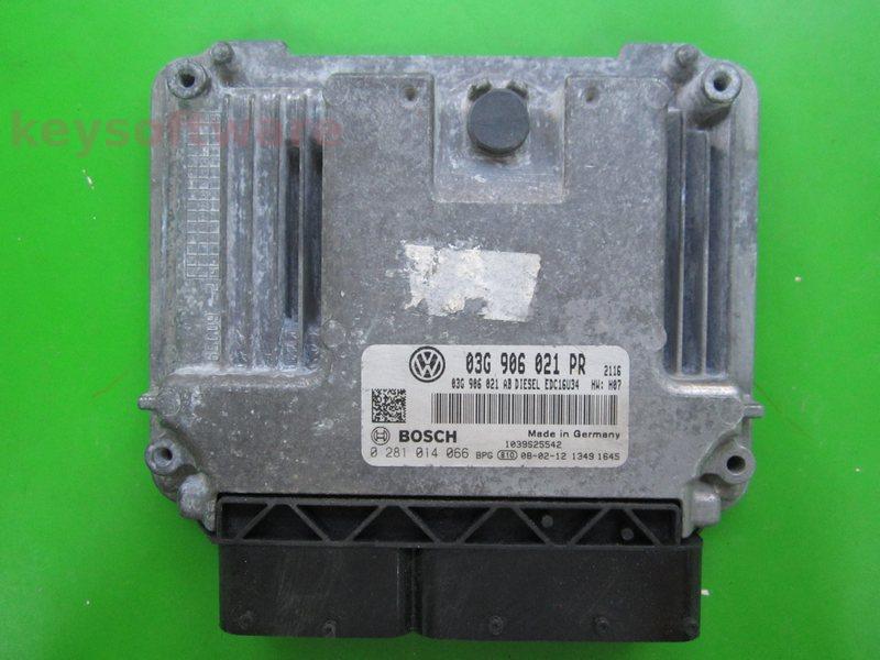 ECU VW Golf5 2.0TDI 03G906021PR 0281014066 EDC16U34 BMM H07