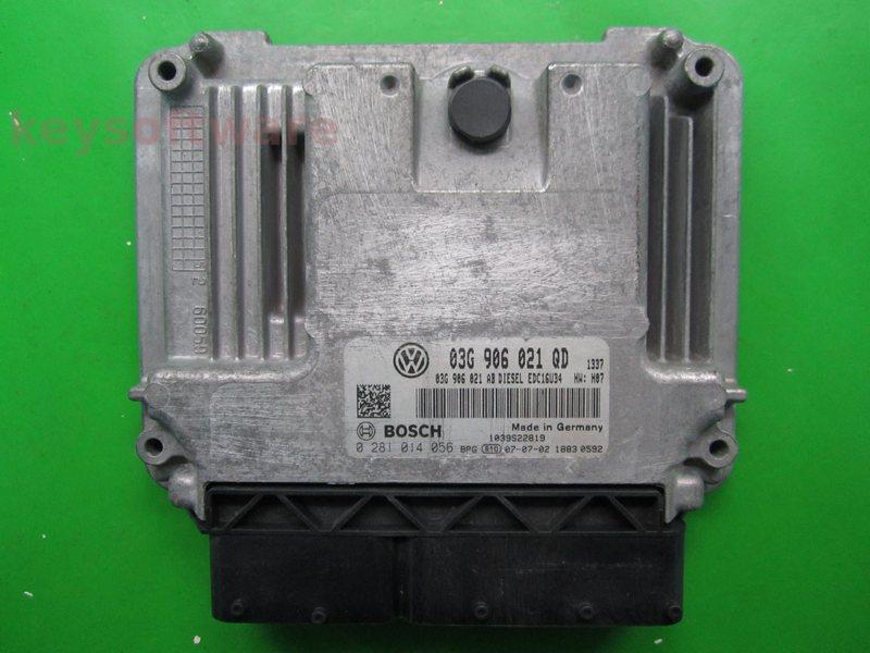 ECU VW Golf5 2.0TDI 03G906021QD 0281014056 EDC16U34 BLS H07