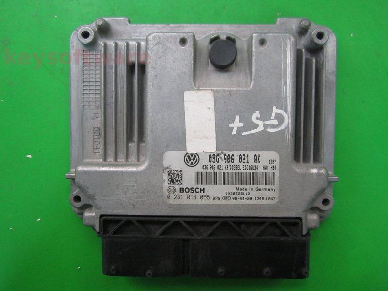 ECU VW Golf5 1.9TDI 03G906021QK 0281014055 EDC16U34 BLS H08