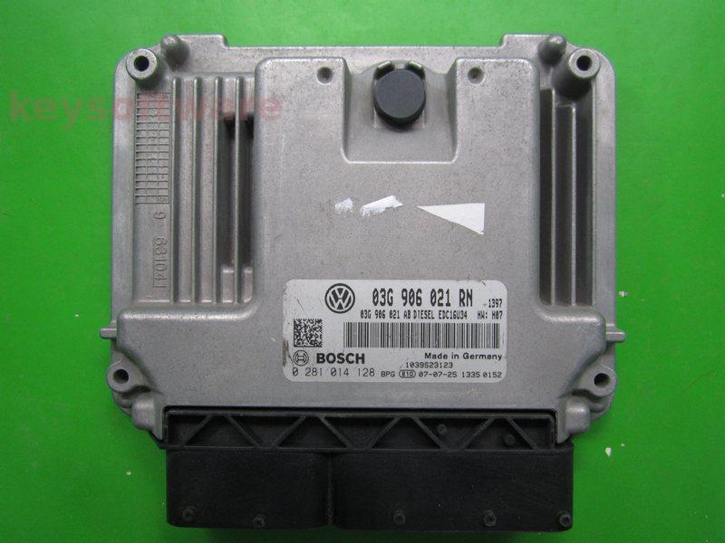 ECU VW Touran 1.9TDI 03G906021RN 0281014128 EDC16U34 BLS H07