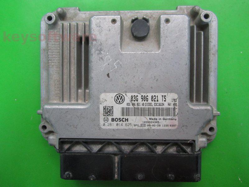 ECU VW Golf5 1.9TDI 03G906021TS 0281014625 EDC16U34 BLS H08