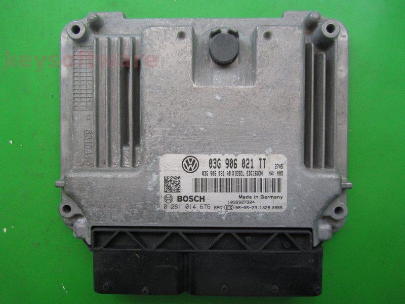 ECU VW Golf5 1.9TDI 03G906021TT 0281014676 EDC16U34 BLS H08