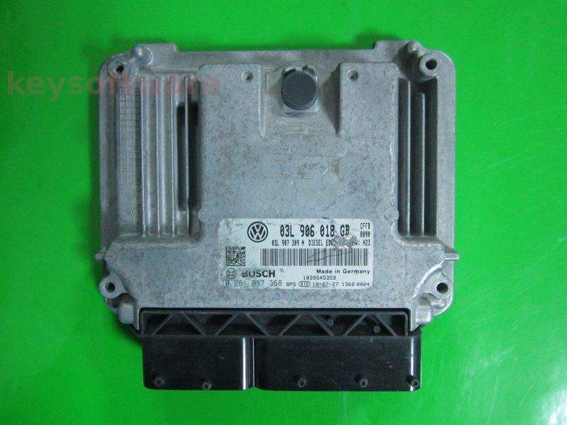 ECU VW Eos 2.0TDI 03L906018GB 0281017368 EDC17C46 CFFB H23