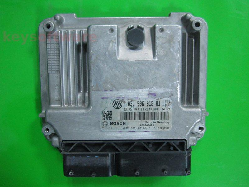 ECU VW Sharan 2.0TDI 03L906018HJ 0281017096 EDC17C46 CFFB H23