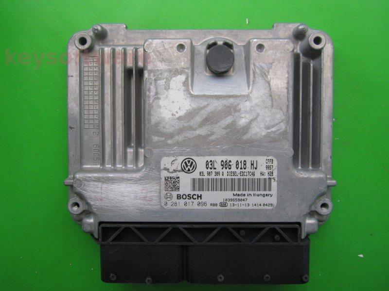 ECU VW Sharan 2.0TDI 03L906018HJ 0281017096 EDC17C46 CFFB H28