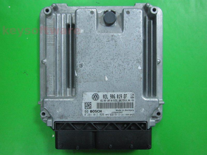 ECU VW Golf6 2.0TDI 03L906019EF 0281017926 EDC17CP14 CJAA H14