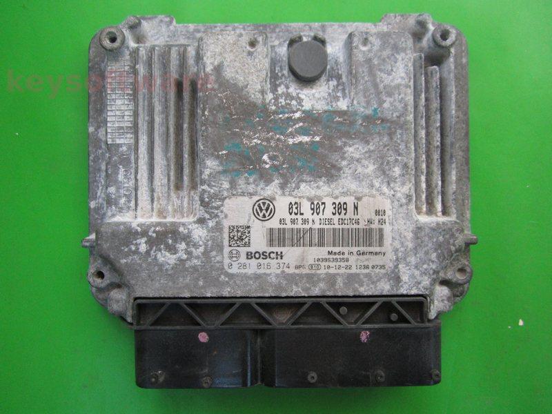 ECU VW Passat 2.0TDI 03L907309N 0281016374 EDC17C46 H24