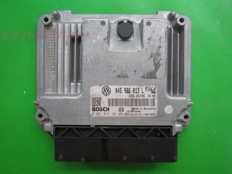 ECU VW Polo 1.4TDI 045906013L 0281013181 EDC17U01 BMS H01