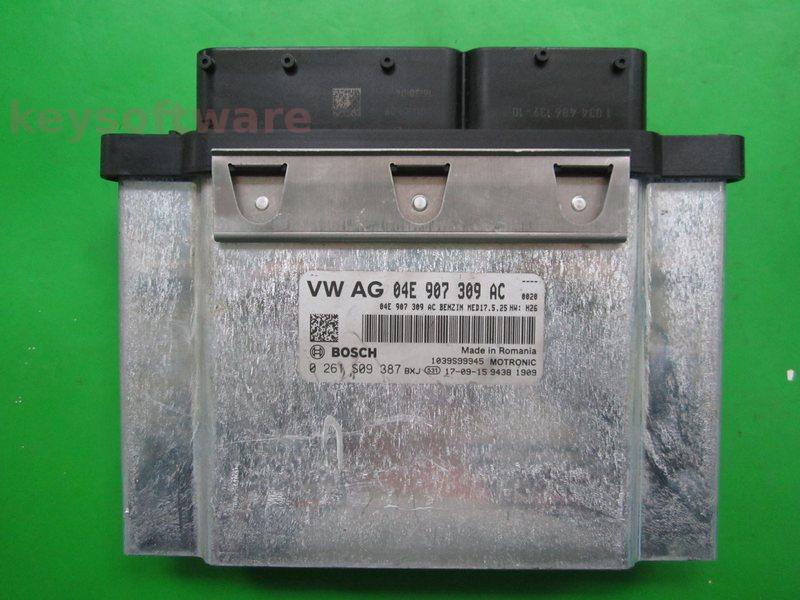 ECU VW Golf6 1.4 04E907309AC 0261S09387 MED17.5.25 H26