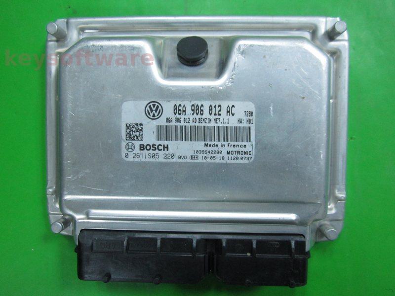 ECU VW T5 2.0 06A906012AC 0261S05220 ME7.1.1 H01