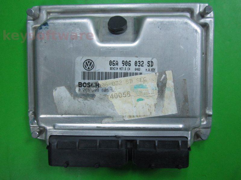 ECU VW Beetle 2.0 06A906032SD 0261208605 ME7.5 AZJ