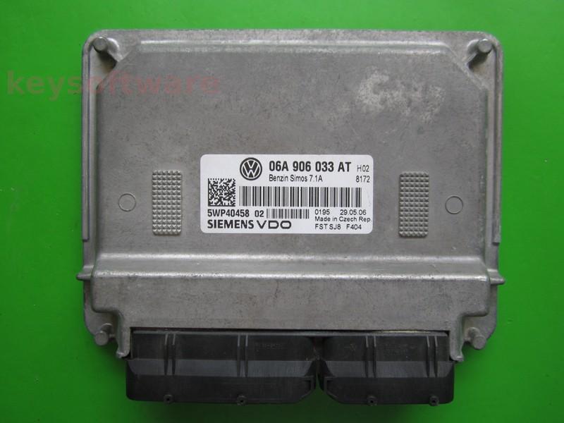 ECU VW Passat 1.6 06A906033AT 5WP40458 SIMOS 7.1A {+