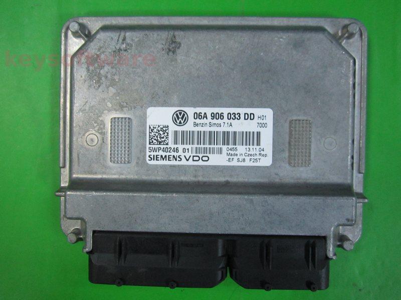 ECU VW Golf5 1.6 06A906033DD 5WP40246 SIMOS 7.1A BSE