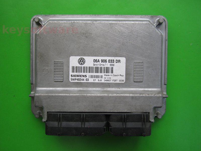 ECU VW Touran 1.6 06A906033DR 5WP40244 SIMOS 7.1 BGU