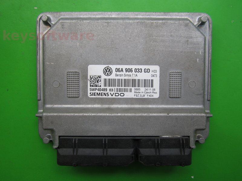 ECU VW Touran 1.6 06A906033GD 5WP40489 SIMOS 7.1A BSE