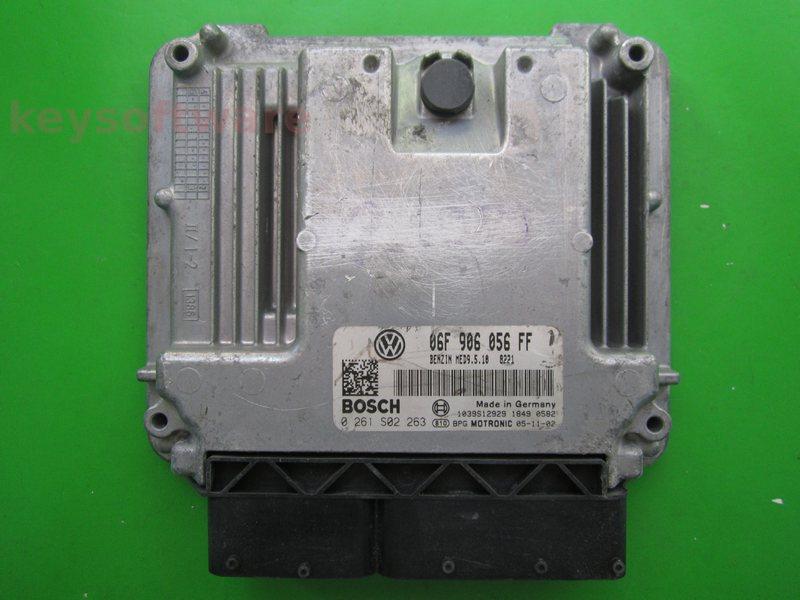 ECU VW Golf5 2.0 06F906056FF 0261S02263 MED9.5.10 BVY