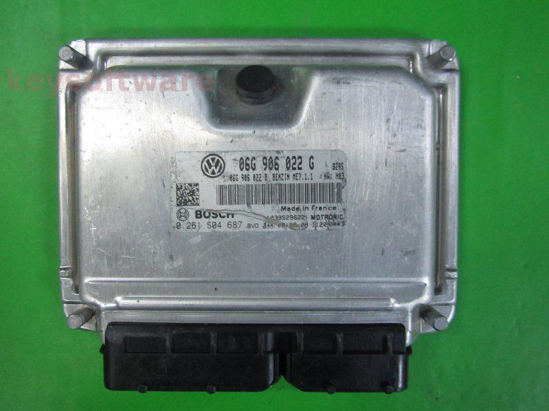 ECU VW Caddy 2.0 06G906022G 0261S04687 ME7.1.1 BSX H03