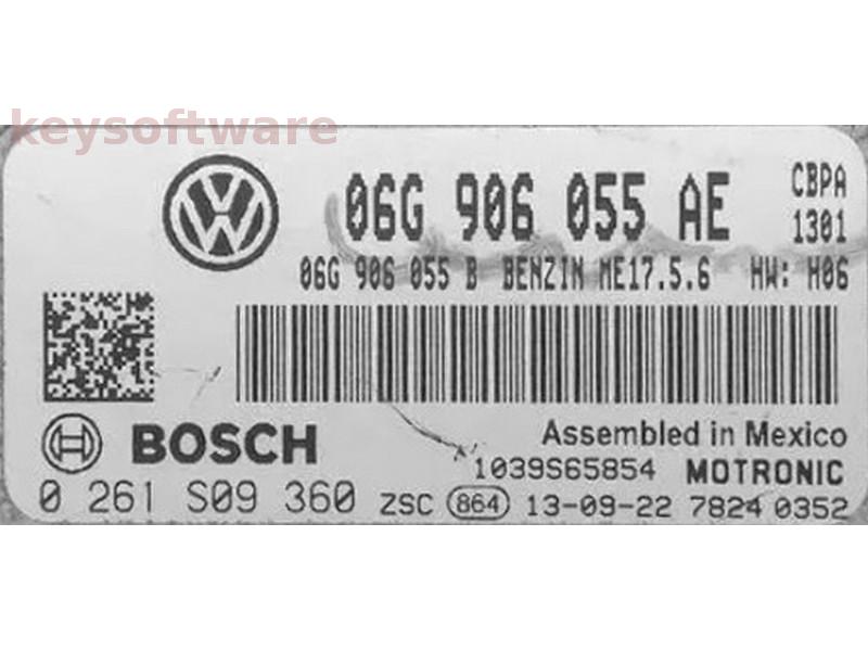 ECU VW Jetta 2.0 06G906055AE 0261S09360 ME17.5.6 CBPA H06